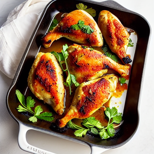 Baked Chicken with Garlic and Herbs