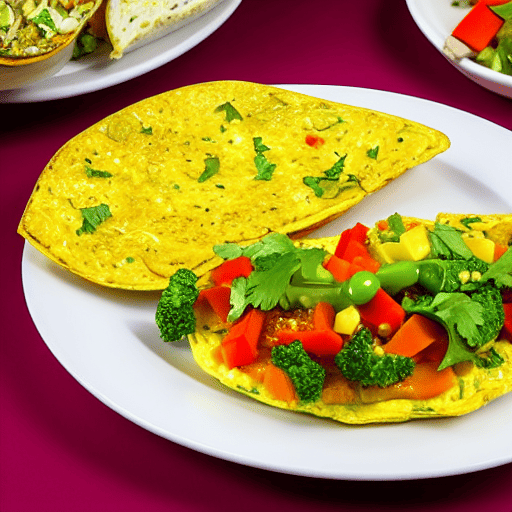 Halal Veggie Omelette