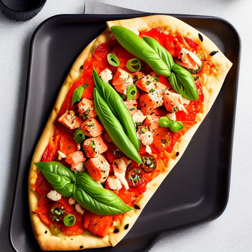 Spicy Salmon Pizza