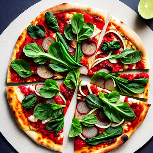 Radish Greens Pizza