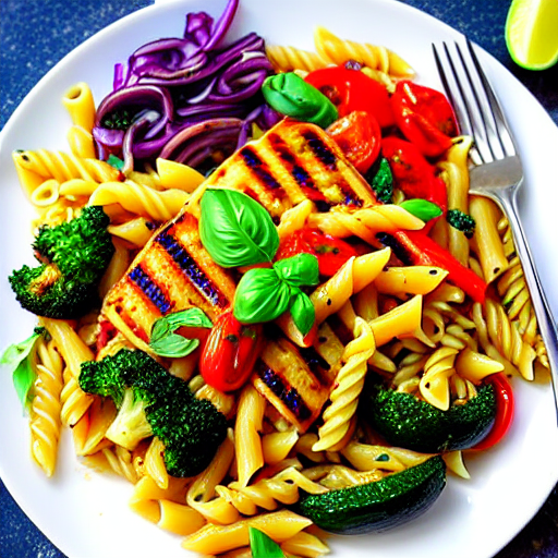 Pasta with Grilled Vegetables