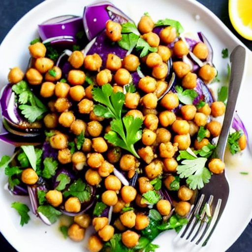 Eggplant and Chickpea Salad