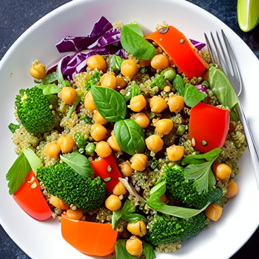 Vegetable and Quinoa Salad with Chickpeas