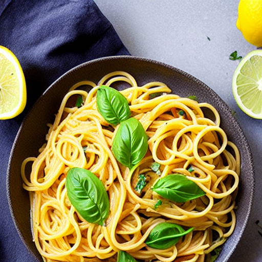 Espaguetis con Salsa de Limón