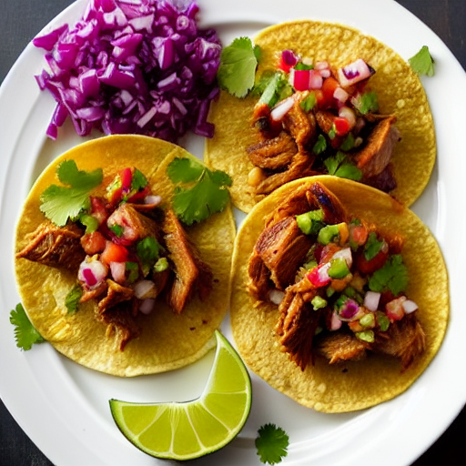 Tacos de Puerco con Salsa de Piña