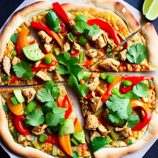 Thai Peanut Chicken Pizza