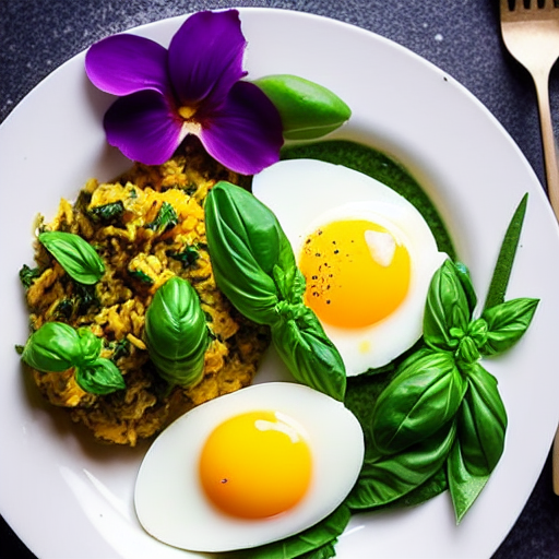 Eggs with Basil