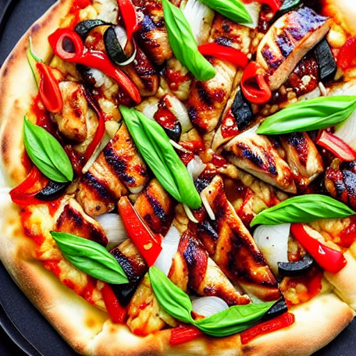 Korean BBQ Chicken Pizza