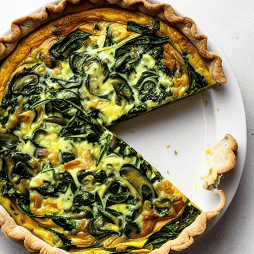Mushroom and Spinach Quiche