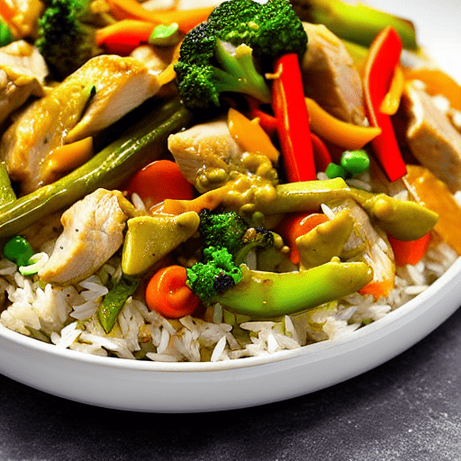 Halal Chicken and Rice Stir-Fry