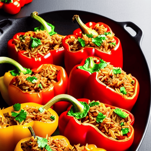 Beef and Rice Stuffed Peppers