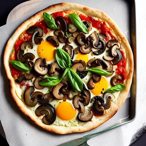 Mushroom Egg Pizza
