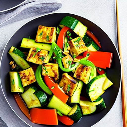 Zucchini and Tofu Stir-Fry