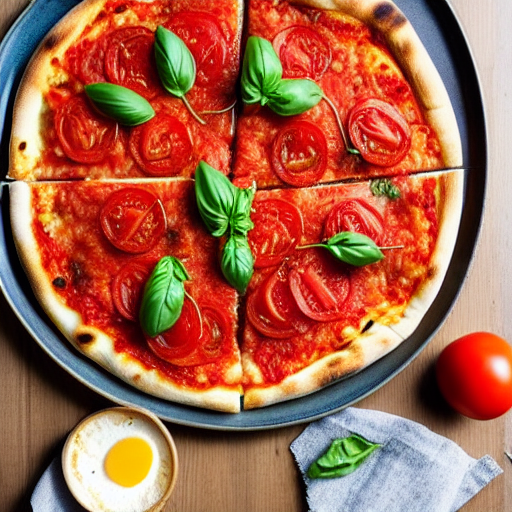 Pizza de Albahaca y Tomate