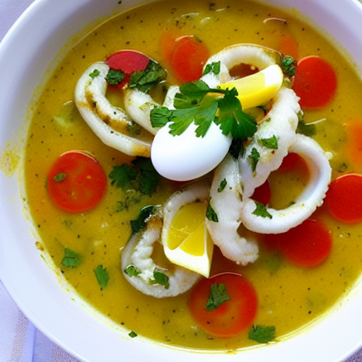 Kalamari Avgolemono