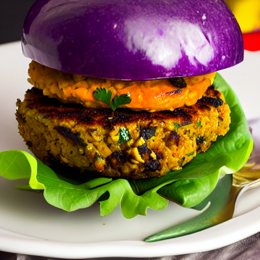 Spicy Eggplant Burger