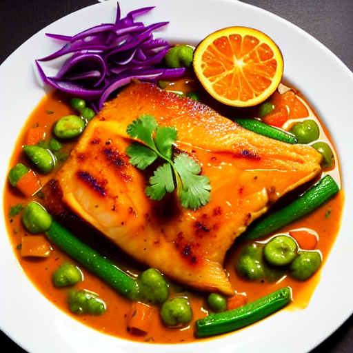 Pescado en Salsa de Naranja
