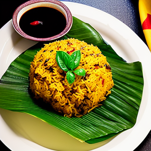 Baked Banana Leaf Rice