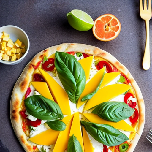 Mango Salad Pizza