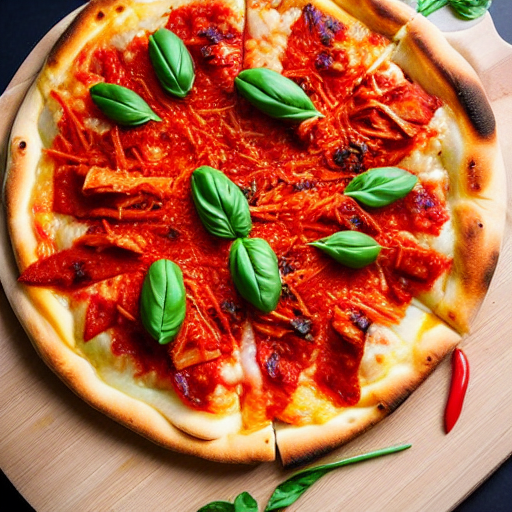 Cheesy Kimchi Pizza