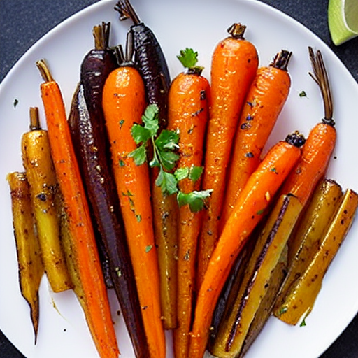 Honey Garlic Roasted Carrots and Parsnips with Spices and Herbs