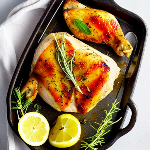 Baked Chicken with Lemon and Herbs