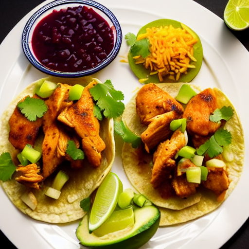 Tacos de Pollo en Salsa de Piña y Limón