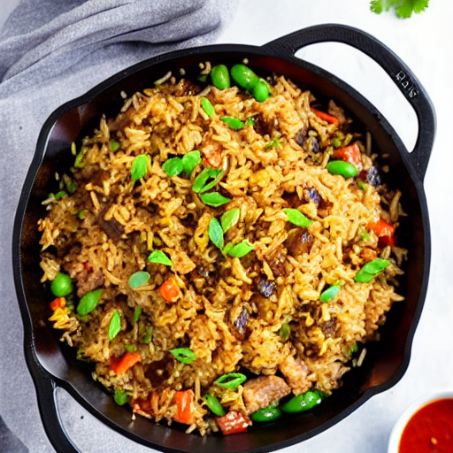 Halal BBQ Fried Rice