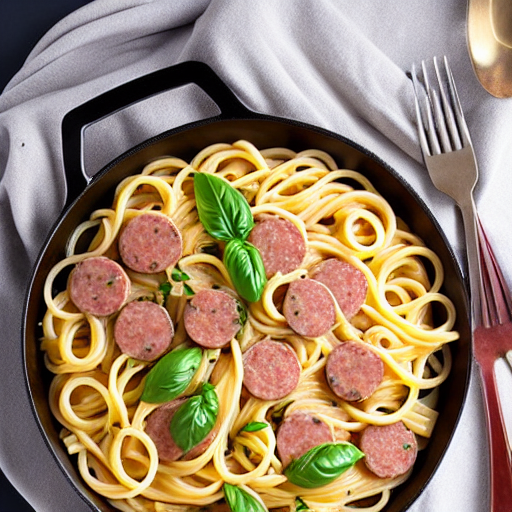 Pasta with Sausage and Cream