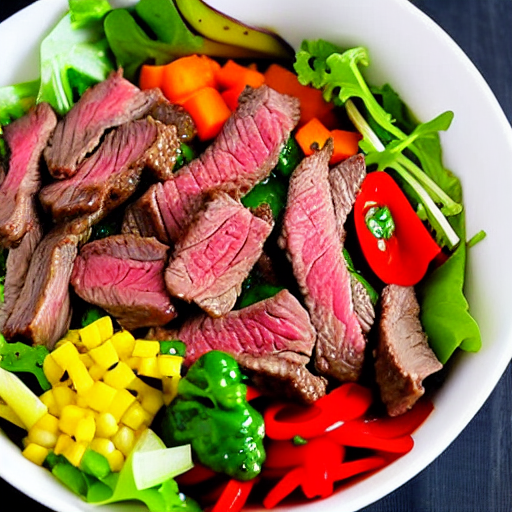 Beef and Vegetable Salad Bowl