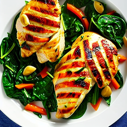 Halal Chicken and Spinach