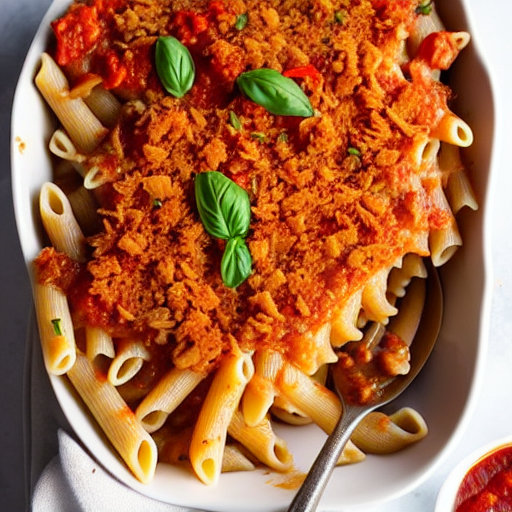 Pork Rind Pasta Bake