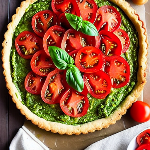 Pesto and Tomato Tart