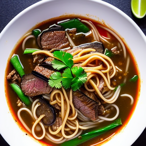 Beef and Eggplant Noodle Soup