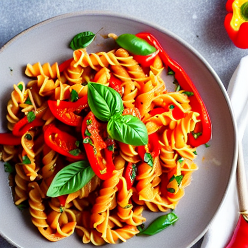 Fusilli ao Molho de Pimentão