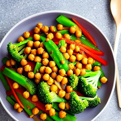 Vegetable and Tofu Stir-Fry with Chickpeas