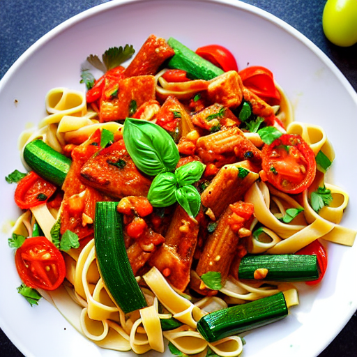 Pasta with Zucchini and Tomatoes