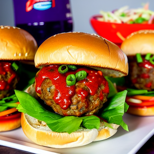 Korean Meatball Burger