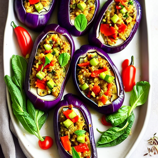 Vegetable Stuffed Eggplant