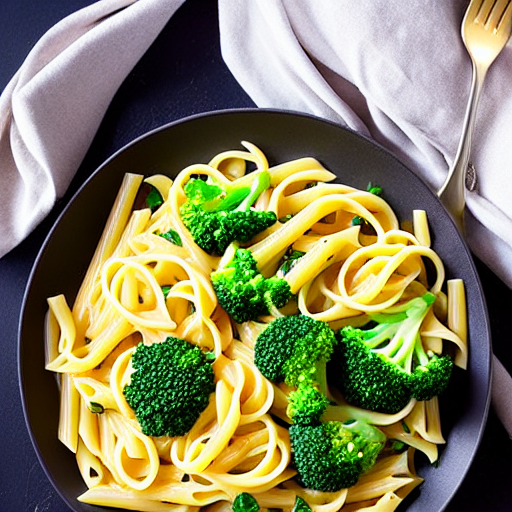 Pasta with Alfredo and Broccoli