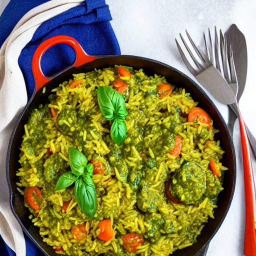 Arroz con Pesto