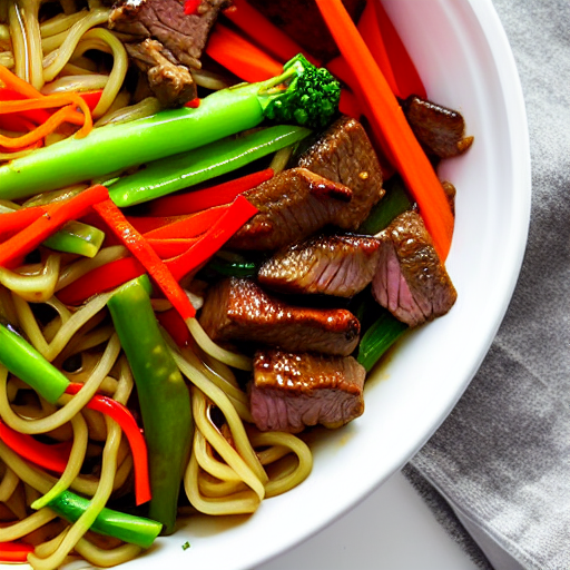 Beef and Vegetable Noodle Bowl