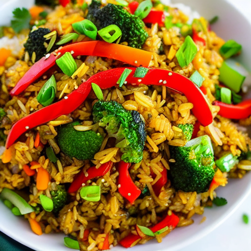 Crispy Vegetable and Tofu Fried Rice Bowl