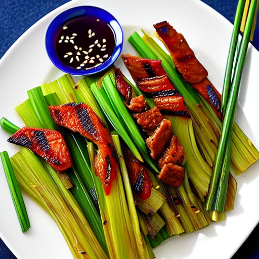 Korean Stir-Fried Leeks