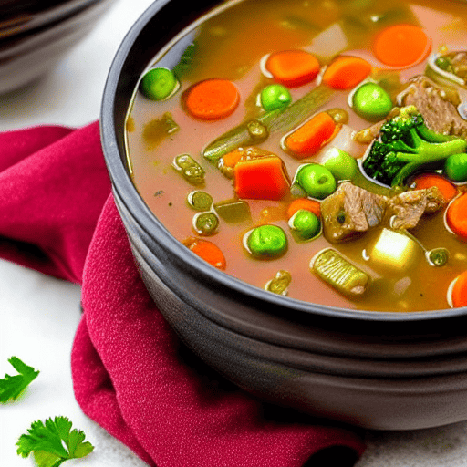 Savory Beef and Vegetable Soup with Rice