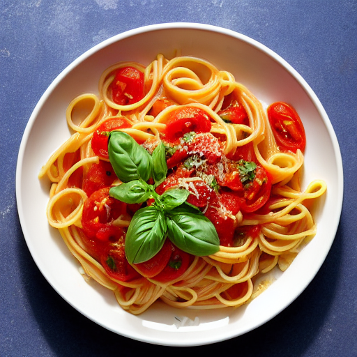 Pasta con Pomodoro e Carciofi e Piselli