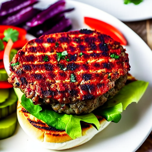 Harissa Lamb Burger