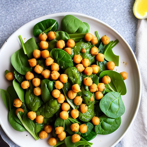 Chickpea and Spinach Salad