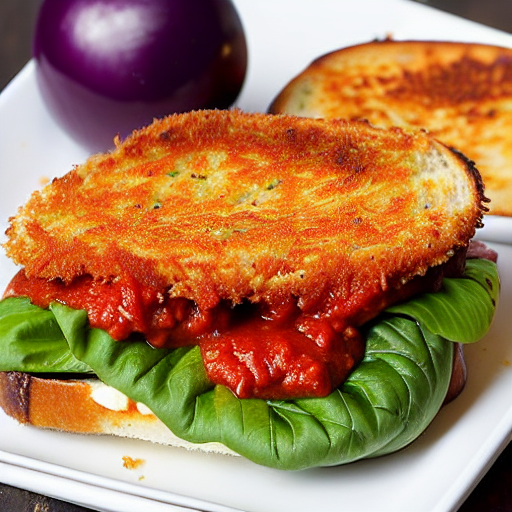 Eggplant Parmesan Sandwich