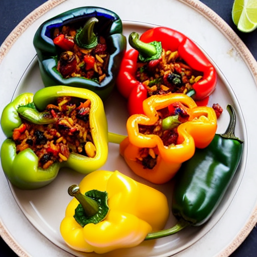 Keto Rice Stuffed Peppers